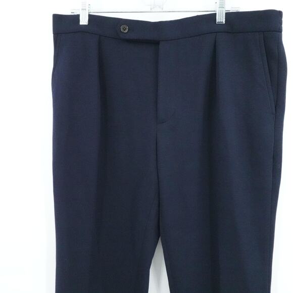 Polo Ralph Lauren Pants Mens 38x32 Navy Aviator Classics Pleated Elastic Waist - Picture 4 of 15
